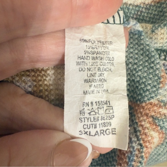 Chic Soul sage green floral off the shoulder dress size 3X - Picture 8 of 8